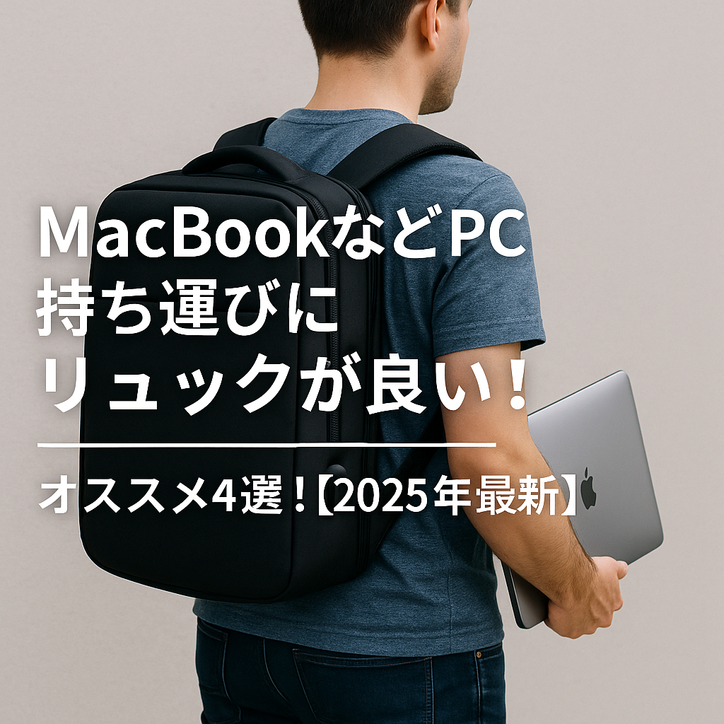 MacBookなどPC持ち運びにリュックが良い！オススメ4選！【2025年最新】
