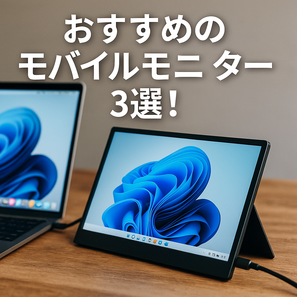 モバイルモニターおすすめ3選！省スペースなディスプレイ！【2025年最新】