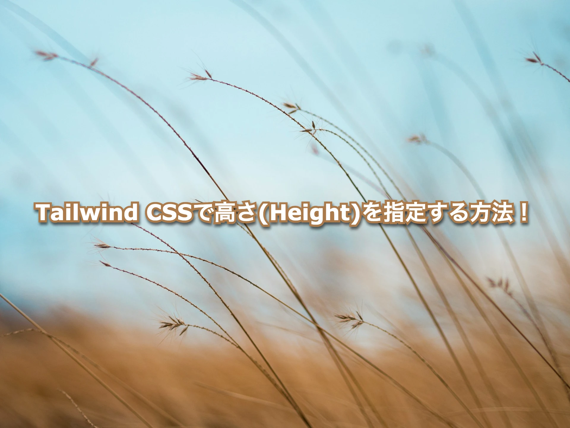 Tailwind CSSで高さ(Height)を指定する方法！