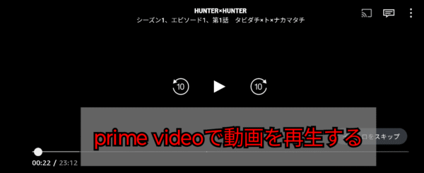 PIPモード確認: 動画を再生する