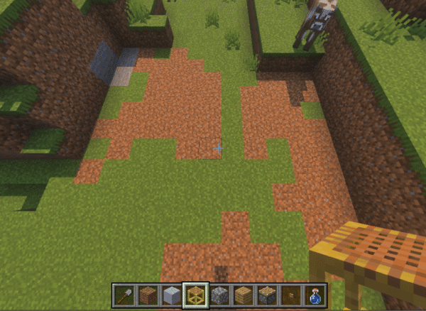 畑にする場所を整地する