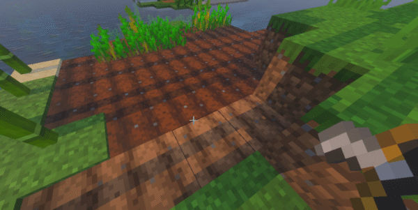 マインクラフトの石のクワを使う