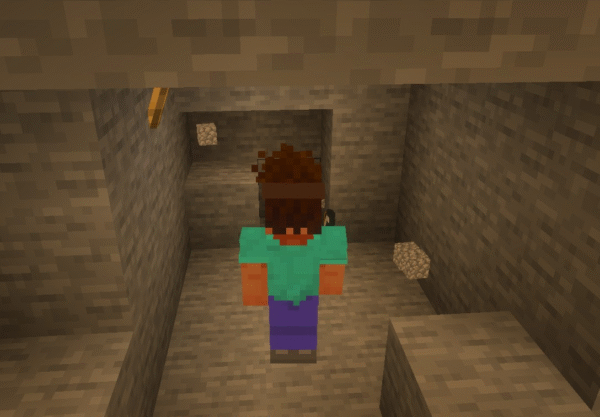 石のツルハシで採掘効率アップ