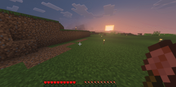 銅のシャベルを使って整地する