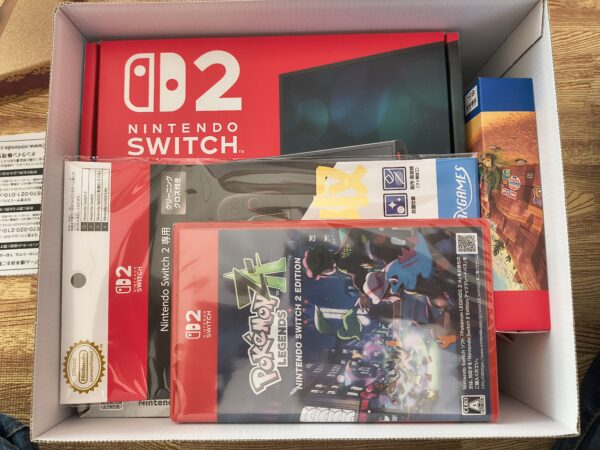 イオンモールのSwitch2ホリデーセットの箱の中